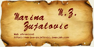 Marina Zujalović vizit kartica